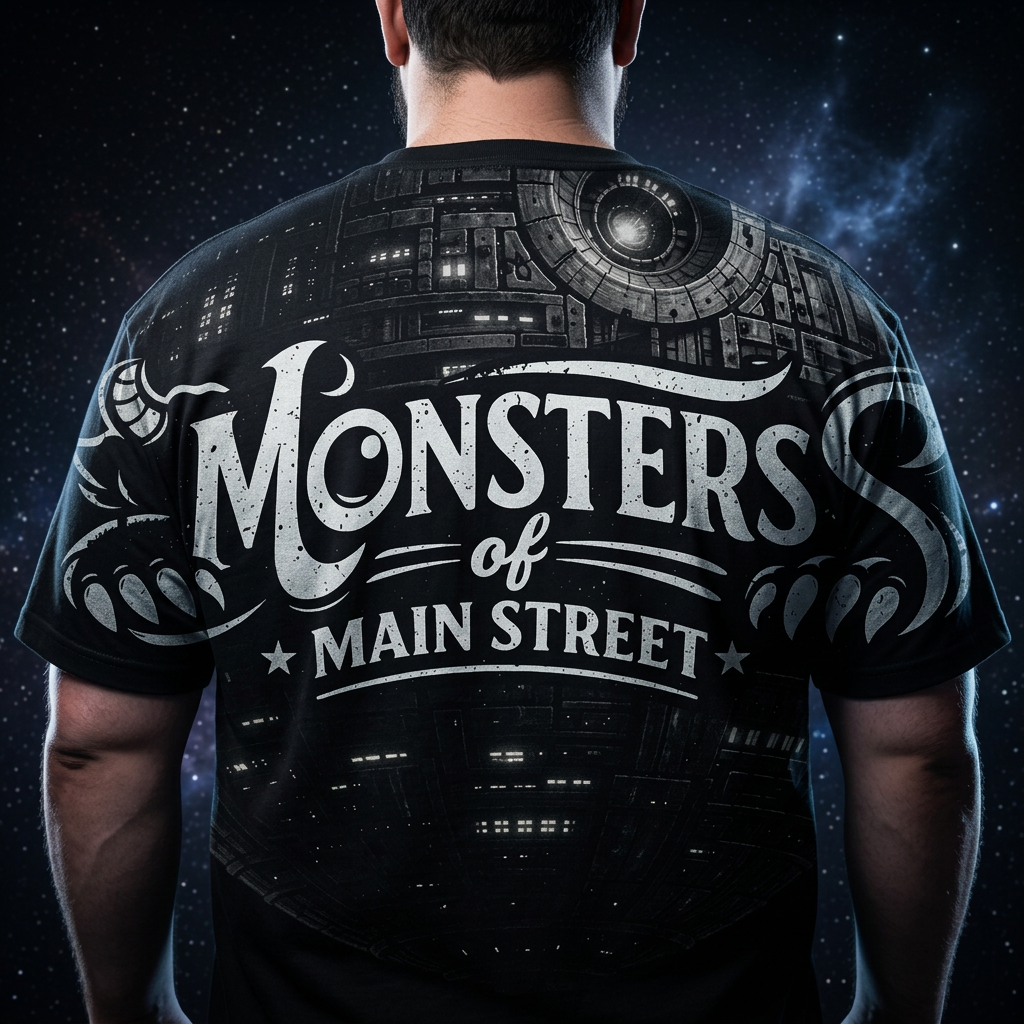 That's No Moon — back print on heavyweight tee