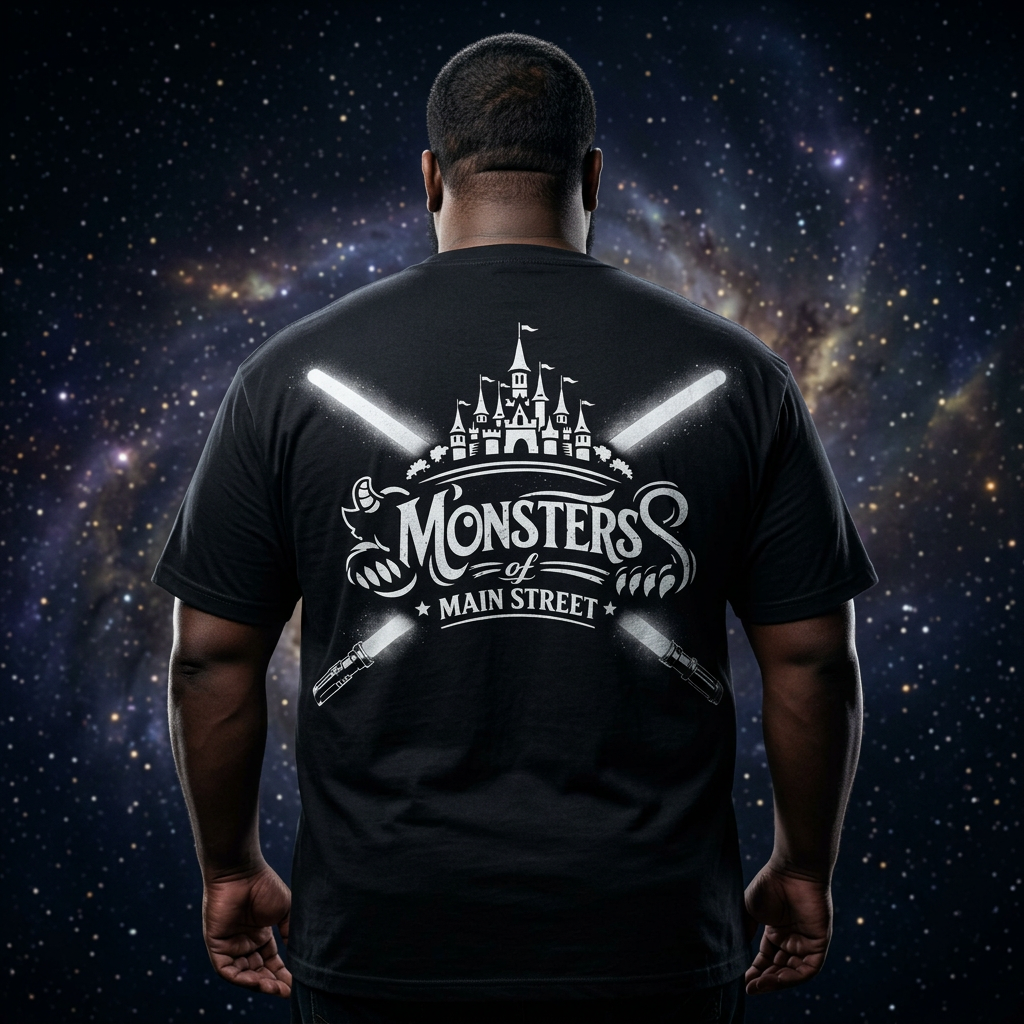 Crossed Sabers — back print on heavyweight tee